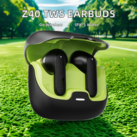 Meilleures ventes : Écouteurs intra-auriculaires TWS Z40 avec micro quadruple ENC et options LED multicolores
