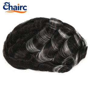 ระบบ<span class=keywords><strong>ผม</strong></span><span class=keywords><strong>ผู้ชาย</strong></span>สีขาวไฮไลท์ 0.06 มม. ทำจากผมมนุษย์ 100% แบบผูกปม ให้ลุคธรรมชาติสำหรับ<span class=keywords><strong>ผู้ชาย</strong></span> - Product Image 6