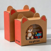 Boîte d'emballage cadeau en papier pliable en gros, recyclable et écologique, pour jouets en peluche et autres cadeaux