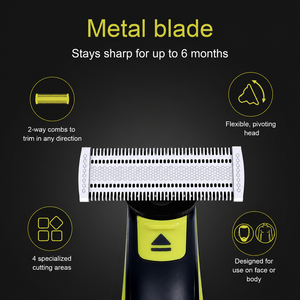 Cabezal de Repuesto para Afeitadora <span class=keywords><strong>Philips</strong></span> <span class=keywords><strong>OneBlade</strong></span>, Cuchilla de Precisión de Tres Vías con Lámina y Peine para el Cuidado Personal Masculino - Product Image 4