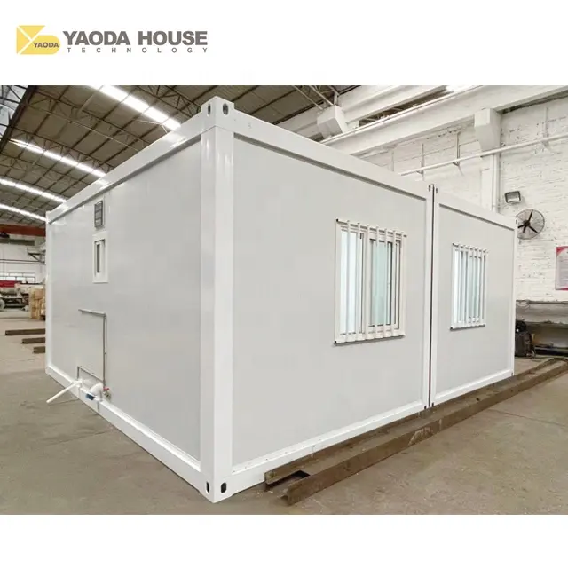 Sitio modular de acero de 20 pies ensamblado, alta calidad, modular, prefabricado con contenedor de inodoro, Oficina