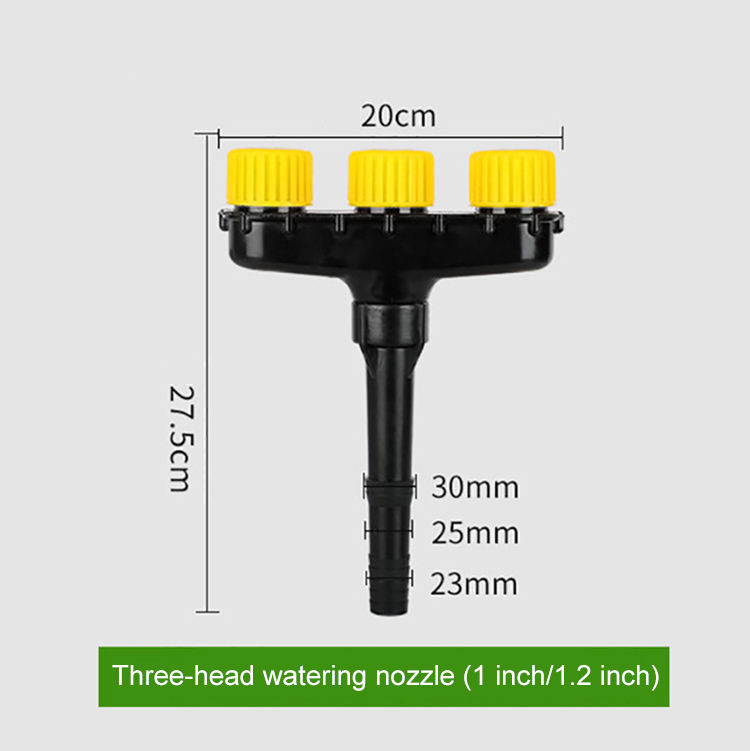 3 spray nozzles with 1 inch/1.2 inch interface