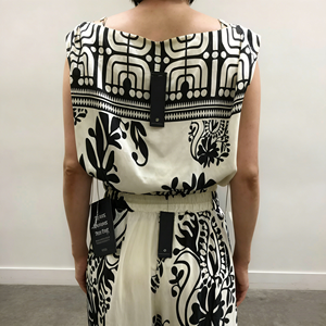 Traje de dos piezas estilo francés azul y blanco con estampado, chaleco holgado sin mangas para mujer, pantalones de pierna ancha de cintura alta, para verano. - Product Image 2