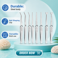 Support réutilisable en acier inoxydable pour la sculpture des ongles, idéal pour la pose de bijoux et l'application de gel de durcissement rapide, pince de modelage des ongles