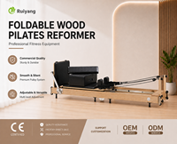 Reparasi renovasi lipat kayu Maple perlengkapan Pilates lipat pengaturan ringan langsung dari pabrik