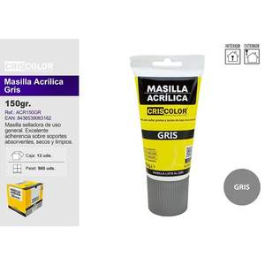 Masilla Acrílica Gris, Aditivos para Mortero y Hormigón - Product Image 1