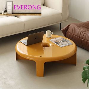 Table basse de salon en plastique amovible de style nordique, idéale pour les petits appartements, avec design modulable et assemblage facile – Mobilier de maison tendance. - Product Image 2