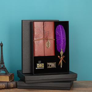 حار بيع النحاس العتيقة الريشة القلم مع الحبر دفتر والصلب نصائح الخط ريشة قلم هدية مجموعة للرسم - Product Image 5