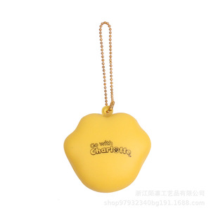 Pu Foam Dog Paw Shape Slow <b>Rebound</b> Backpack Keychain Pendant Rubber Material - Product Image 3