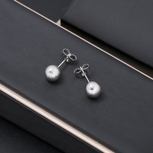 JXX Wholesale Stylish <b>Silver</b>-Plated <b>Stud</b> Earrings for Women Trendy Fashion Jewelry for Parties Made of High Quality Brass - Product Image 3