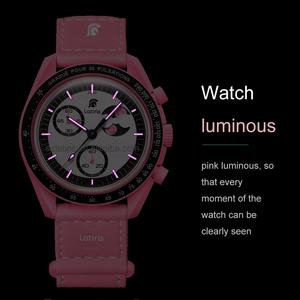 นาฬิกาควอตซ์ผู้หญิงสุดหรู ขายส่ง นาฬิกากันน้ำลายดาวเคราะห์และดวงจันทร์ สำหรับสุภาพสตรี รับผลิตแบบ OEM ODM - Product Image 4