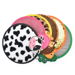 Round Fellt Sensory Mats Textured Sensory Tiles Animals Play Sensory Floor Mat For Autistic Children