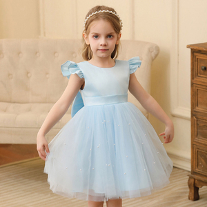Robe de princesse moelleuse pour filles, collection été 2026 – Vente en gros usine, conception professionnelle personnalisée pour fêtes, festivals et mariages, robe pour enfants - Product Image 4