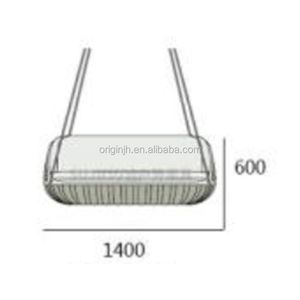 Hermoso marco fuerte para balcón, respaldo cómodo de mimbre de tejido ajustado, colgante, silla de columpio Doble - Product Image 2