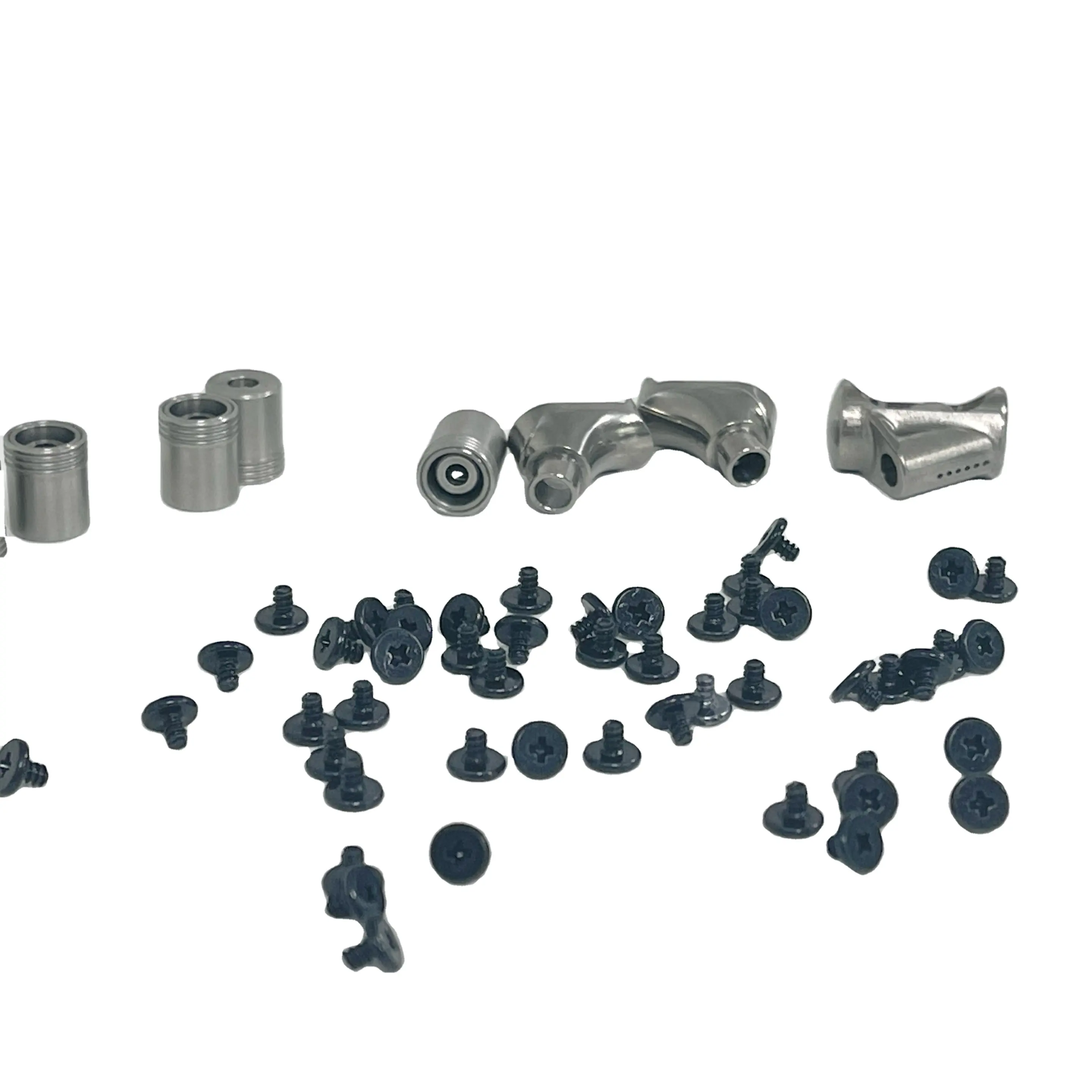 Conjunto de parafuso de titânio, inserção de parafuso de liga cnc anodizada preta personalizada fabricação serviço de fábrica