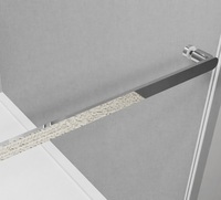 Porte coulissante de douche sans cadre de cloison de douche de chrome d'acier inoxydable de luxe pour la salle de bains d'hôtel