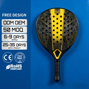 Raqueta de Pádel HYM 12K de Carbono con Superficie Brillante, Forma de Diamante, 38 mm, 360 g, Núcleo de EVA, Profesional, Personalizada, Venta al por Mayor - Product Image 1
