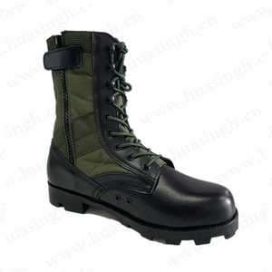 LXG, גופר פנמה outsole ירוק בד + עור combat סגנון טקטי ג 'ונגל מגפי עם צד רוכסן - Product Image 5