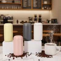 Mug isotherme sous vide en acier inoxydable 316 de 400 ml, en forme de capsule, écologique, minimaliste, avec couvercle et infuseur à thé