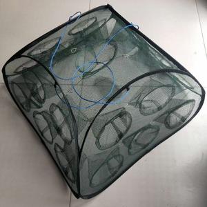 <span class=keywords><strong>Pas</strong></span> <span class=keywords><strong>cher</strong></span> 9 trous Portable filet de pêche cage à crevettes pliable crabe poisson maille piège coulé filet pliant filet de pêche - Product Image 3