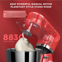 Bol en acier inoxydable de 5,5 l, 6,2 l, pour la maison, support pour gâteau, mixeur électrique