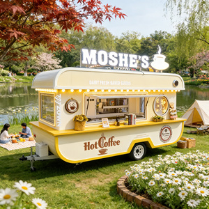 Large Capacity Mobile Food Cart Fully Equipped Vending Cart for <b>BBQ</b> Fast Food Outdoor Catering - Product Image 1