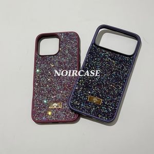 Coque de téléphone en métal avec paillettes brillantes, étui de protection antichoc en TPU rigide et scintillant pour iPhone et Android – Vente en gros - Product Image 1
