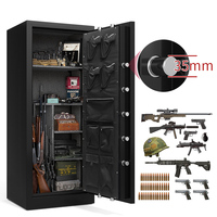 Caja Fuerte de Acero Laminado en Frío, Electrónica, Digital, Comercial, Antirrobo, Ajustable, de Gran Espacio, para Almacenamiento en Interiores y Exteriores, para Armas