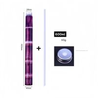 Bouteille en plastique PET cylindrique jetable personnalisée avec bouchon en aluminium pour boissons, jus, boissons énergisantes
