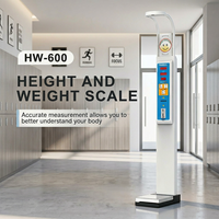 Balance médicale et mécanique pour clinique et hôpital, capacité 300 kg, affichage LED, IMC, acier, OEM/ODM pour la mesure de la taille et du poids