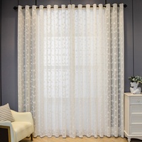 Voilage translucide blanc pour fenêtre de lucarne, style américain, simple et moderne, en gaze, avec dentelle filtrante la lumière, pour la vente en gros