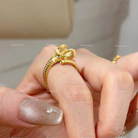 Bague trompe d'éléphant Bowei, style français, design de niche en cuivre brossé italien du milieu du siècle, bijoux