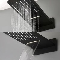 Robinet de Douche Thermostatique Cascade, Mural 3/4 Voies, Ensemble Douche Pluie et Cascade, Vente en Gros pour Détaillants et Supermarchés