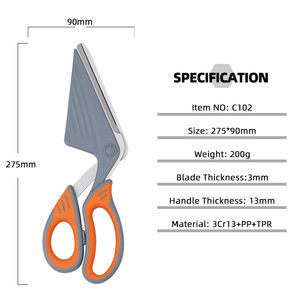 <span class=keywords><strong>Ciseaux</strong></span> <span class=keywords><strong>à</strong></span> <span class=keywords><strong>pizza</strong></span> professionnels 2 en 1, durables, en acier inoxydable 30cr13, tranchants, en plastique, outil de découpe de <span class=keywords><strong>pizza</strong></span> pour la maison, fabriqué par le fabricant - Product Image 2