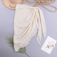 Sarong de Playa para Mujer Falda Envolvente Salida de Baño Transparente para Traje de Baño