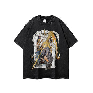 เสื้อยืดลายการ์ตูนอนิเมะและการ์ตูนญี่ปุ่นสำหรับชายหญิงเสื้อยืดฮิปฮอปเทรนด์จีนทรงหลวม - Product Image 4