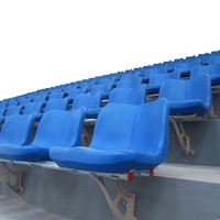 Banc de stade en plastique pliable fabriqué en usine, avec support en aluminium, anti-UV, certifié FIBA, garantie 5 ans