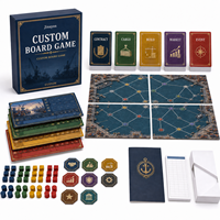 Jeu de société personnalisé sur la logistique portuaire – Échantillon de boîte rigide magnétique de style livre – Ensemble d'apprentissage modulaire en papier pour 4 joueurs