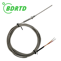 Thermocouple de haute précision K avec installation filetée, capteur de température blindé pour équipement de chauffage