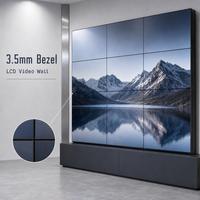 Mur vidéo LCD 65 pouces à cadre de 3,5 mm avec système de raccordement matriciel et contrôleur pour écran géant d'exposition commerciale