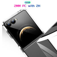 Coque de téléphone portable acrylique transparente simple pour Samsung Galaxy Z Flip 7 6 5 4 3 fois coque rigide transparente