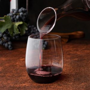 Verre à vin en plastique PET de haute qualité de 12OZ tasse à vin rouge en forme d'oeuf <span class=keywords><strong>sans</strong></span> <span class=keywords><strong>pied</strong></span> incassable pour usage alimentaire - Product Image 3
