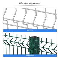 Clôture en treillis métallique 3D de haute qualité, sur mesure, en PVC vert pour extérieur, panneau de clôture en treillis soudé galvanisé avec poteau