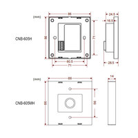 Sakelar Pintar Permukaan Matte Persegi 86 mm X 86 mm Tanpa Sentuh Nirkabel Sensor Gelombang Tangan untuk Pintu Geser Otomatis