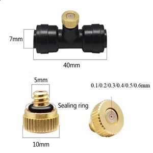 Garden Cooling Mister System 0.016" Orifice (0.4mm) Thread UNC 10/24 Low <b>Pressure</b> Brass Misting Nozzles Water Mister Nozzle Tip - Product Image 4