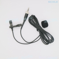 Cravate cravate noire Lavalier Microphone à revers pour G1 G2 G3 G4 émetteur sans fil BodyPack 3.5mm stéréo verrouillage à vis