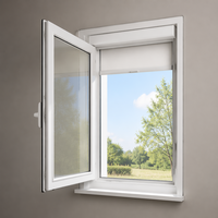 Ventanas y Puertas de Aluminio, Ventanas Abatibles Insonorizadas con Persianas Enrollables Manuales Opcionales