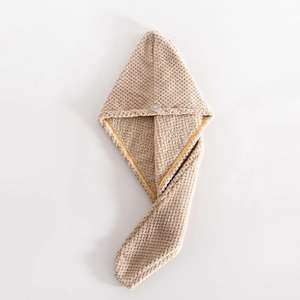 Baisly Quick Dry Microfiber Square Adult Hair Turban <b>Towel</b> Plaid Printed Buttons Super Soft Absorbent Drying <b>Wrap</b> Home Use Hand - Product Image 5