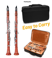 17 Key Professional Bb Rosewood Clarinet Nickel Silver Woodwind Clear Tone Customizable