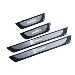 WZXD - Protectores de Umbral de Puerta con LED, Acero Negro para Yaris 2023 - Product Image 2